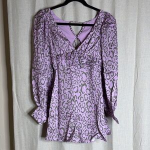 For love and lemons size XS Purple Leopard Print Dress